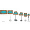 Tribal Ribbons Lamp Full View Size Comparison
