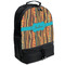 Tribal Ribbons Large Backpack - Black - Angled View