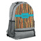 Tribal Ribbons Large Backpack - Gray - Angled View