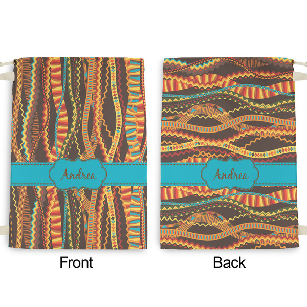 Tribal Ribbons Large Laundry Bag - Front & Back View