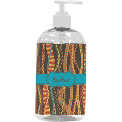 Tribal Ribbons Plastic Soap / Lotion Dispenser (16 oz - Large - White) (Personalized)