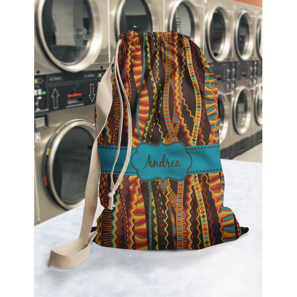 Tribal Ribbons Laundry Bag in Laundromat