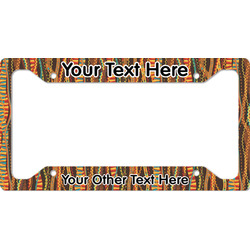 Tribal Ribbons License Plate Frame (Personalized)