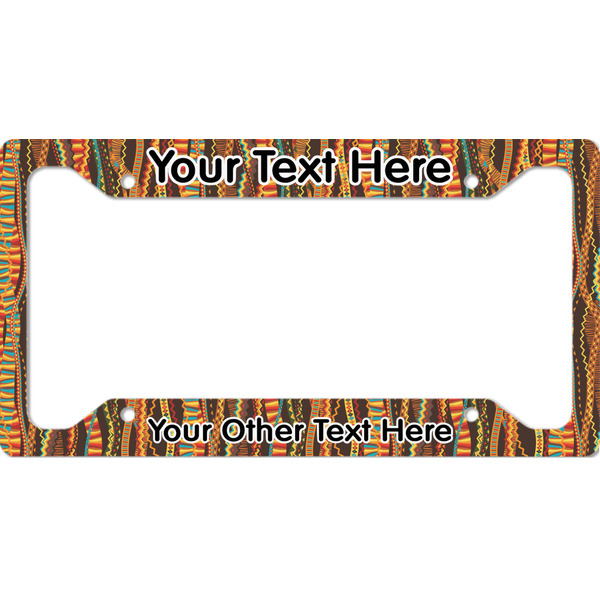 Custom Tribal Ribbons License Plate Frame (Personalized)