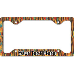 Tribal Ribbons License Plate Frame - Style C (Personalized)