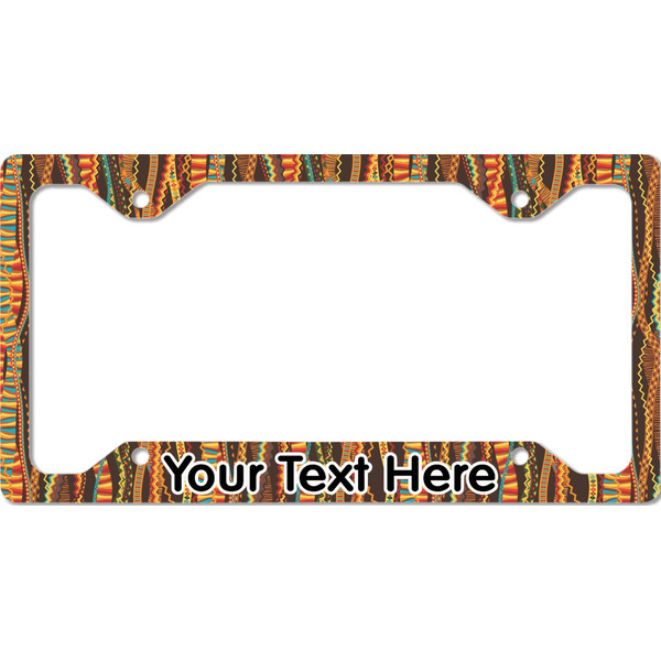 Custom Tribal Ribbons License Plate Frame - Style C (Personalized)