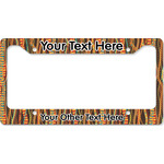 Tribal Ribbons License Plate Frame - Style B (Personalized)