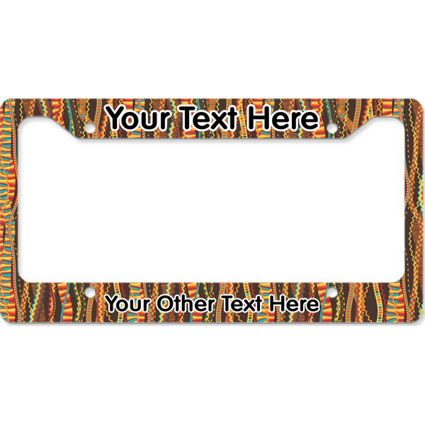 Custom Tribal Ribbons License Plate Frame - Style B (Personalized)