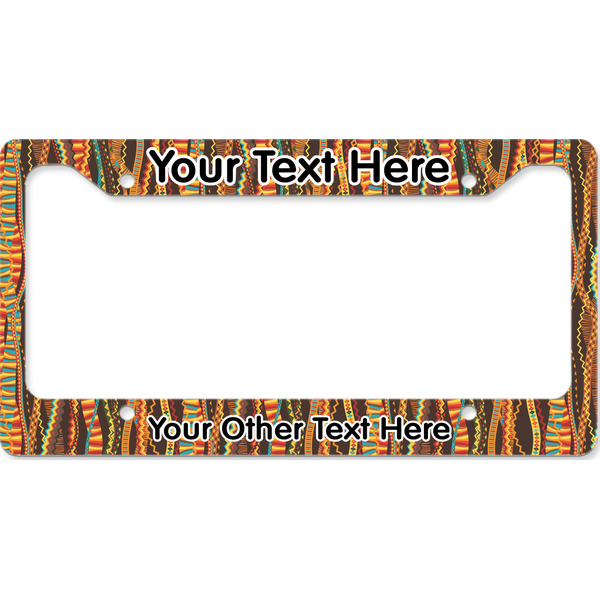 Tribal Ribbons License Plate Frame Wide