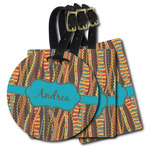 Tribal Ribbons Plastic Luggage Tag (Personalized)