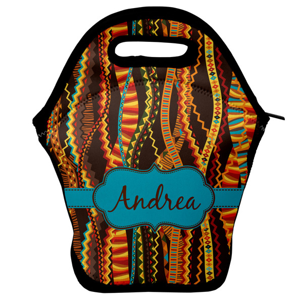 Custom Tribal Ribbons Lunch Bag w/ Name or Text