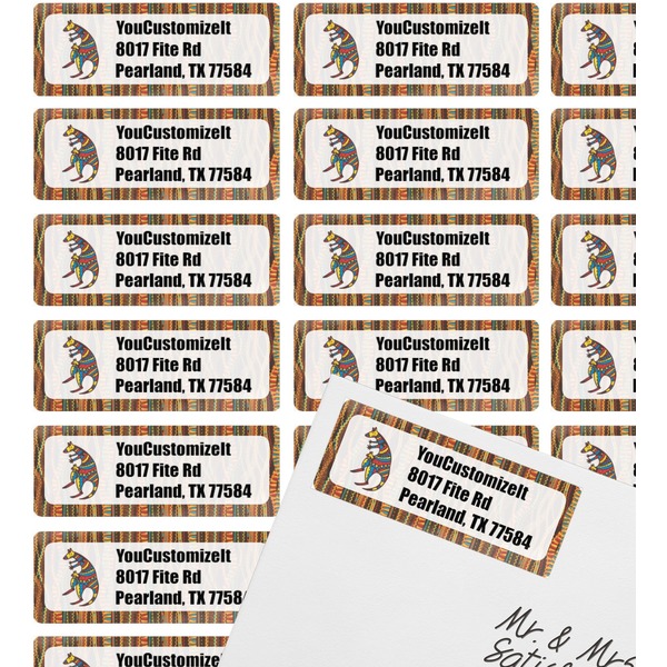 Tribal Ribbons Mailing Label on Envelope - Multiple Labels