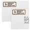 Tribal Ribbons Mailing Labels - Double Stack Close Up