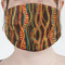 Tribal Ribbons Mask - Pleated (new) Front View on Girl