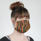 Tribal Ribbons Mask - Quarter View on Girl
