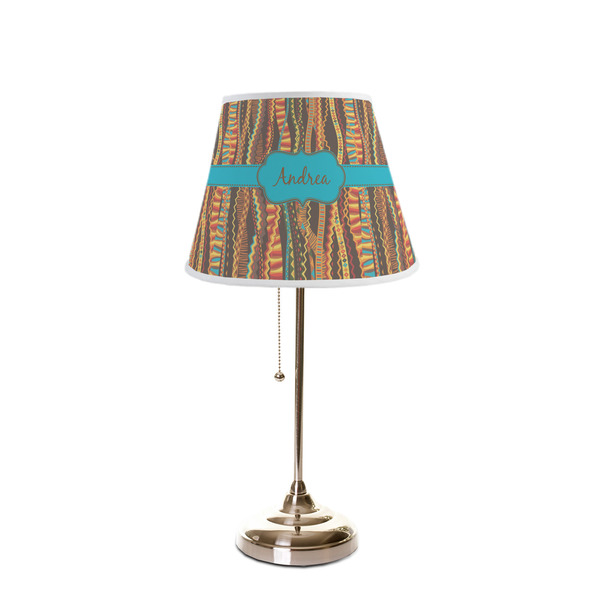 Tribal Ribbons Poly Film Empire Lampshade - On Stand