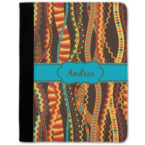 Custom Tribal Ribbons Notebook Padfolio - Medium w/ Name or Text