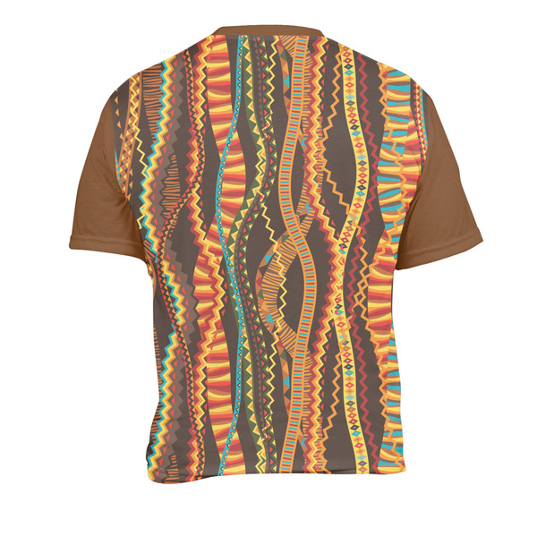 Tribal Ribbons Men's Crew Neck T Shirt Medium - Back