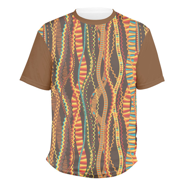 Custom Tribal Ribbons Men's Crew T-Shirt - 3X Large