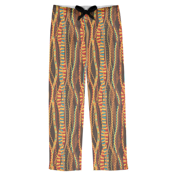 Custom Tribal Ribbons Mens Pajama Pants - S