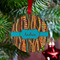 Tribal Ribbons Metal Ball Ornament - Lifestyle