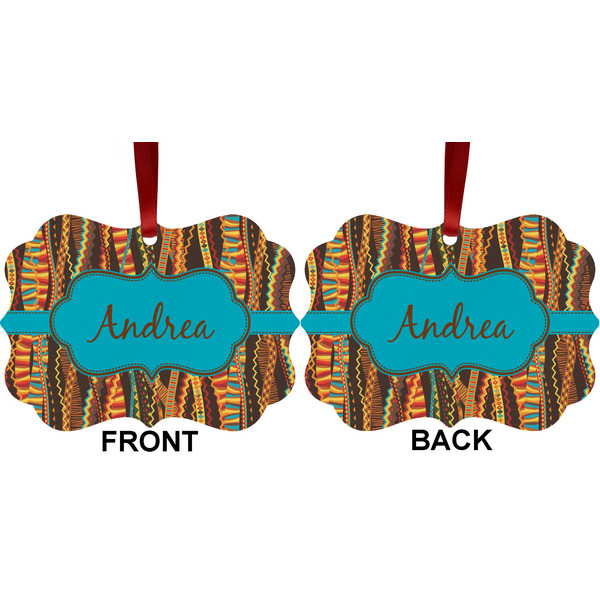Tribal Ribbons Metal Benilux Ornament - Front and Back (APPROVAL)