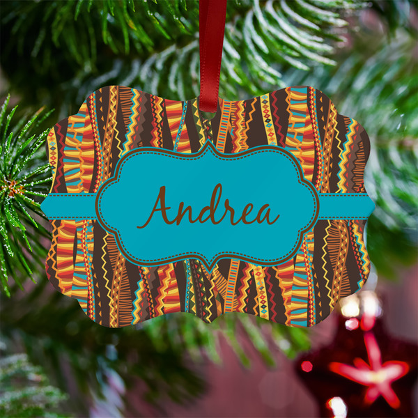 Tribal Ribbons Metal Benilux Ornament - Lifestyle