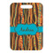 Tribal Ribbons Metal Luggage Tag - Front Without Strap