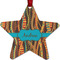 Tribal Ribbons Metal Star Ornament - Front