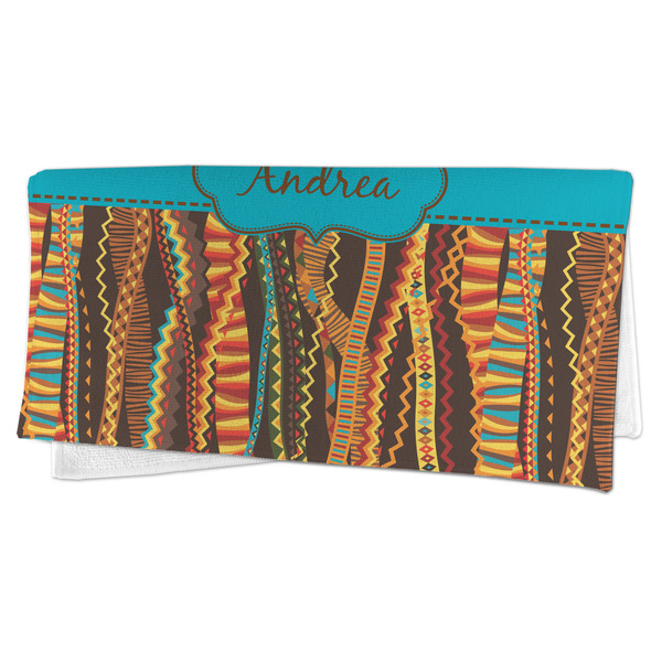 Tribal Ribbons Microfiber Dish Rag - FOLDED (half)