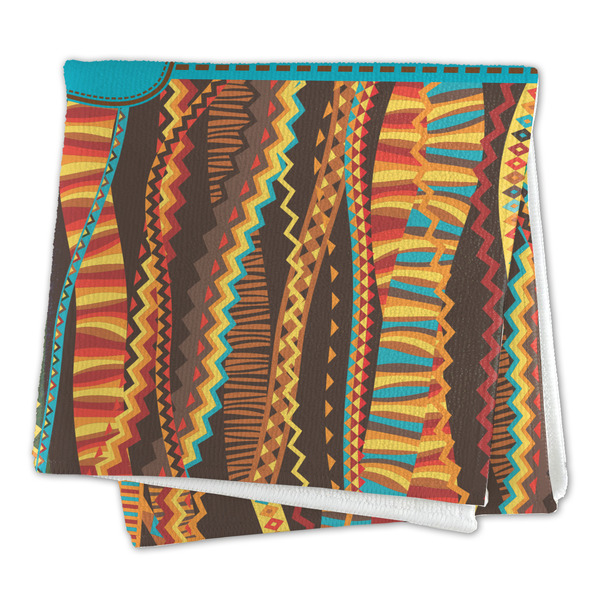 Tribal Ribbons Microfiber Dish Rag - FOLDED (square)