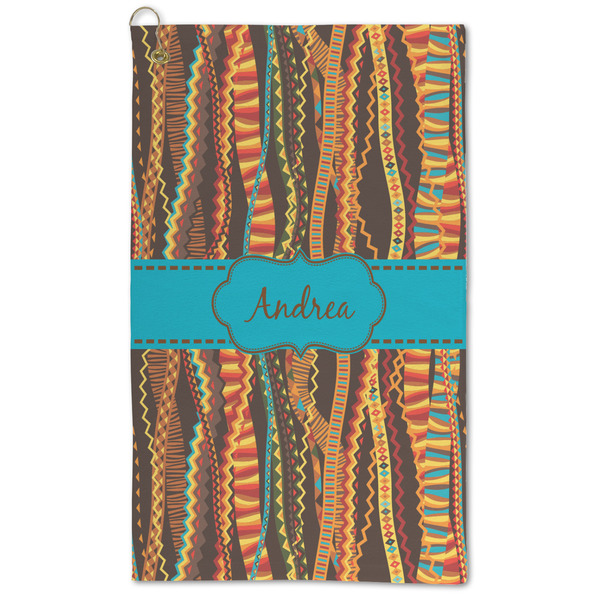 Custom Tribal Ribbons Microfiber Golf Towel (Personalized)