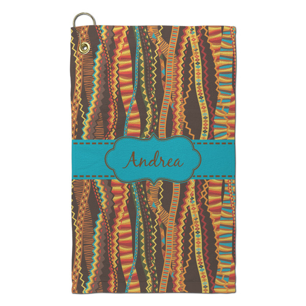 Custom Tribal Ribbons Microfiber Golf Towel - Small (Personalized)