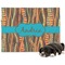 Tribal Ribbons Dog Blanket - Large (Personalized)