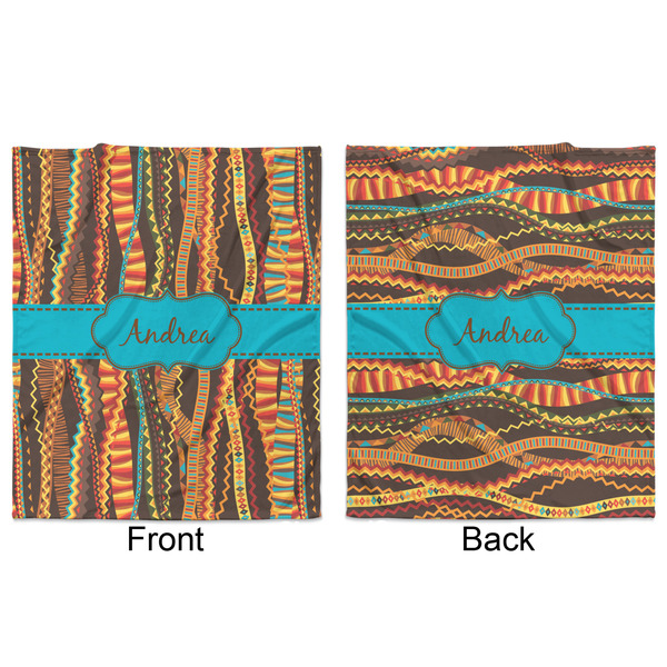 Tribal Ribbons Minky Blanket - 50"x60" - Double Sided - Front & Back