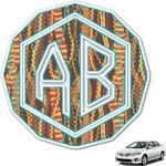 Tribal Ribbons Monogram Car Decal (Personalized)