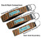 Tribal Ribbons Multiple Key Ring comparison sizes