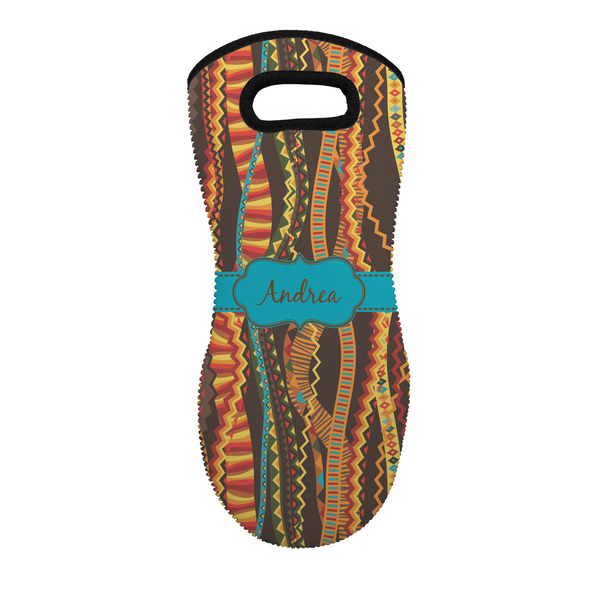 Custom Tribal Ribbons Neoprene Oven Mitt w/ Name or Text