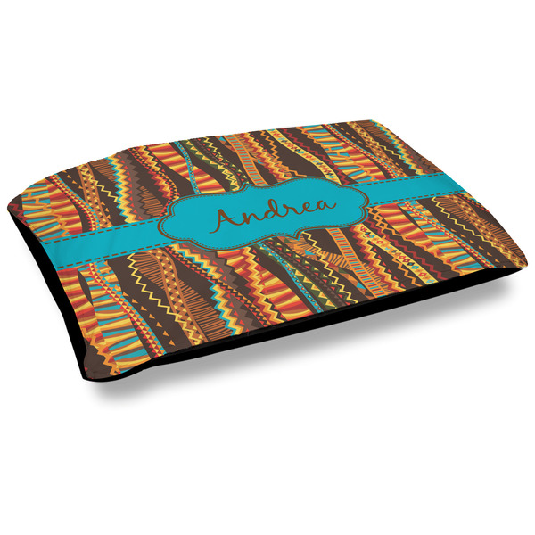 Custom Tribal Ribbons Outdoor Dog Bed - Large (Personalized)