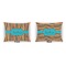 Tribal Ribbons  Outdoor Rectangular Throw Pillow (Front and Back)