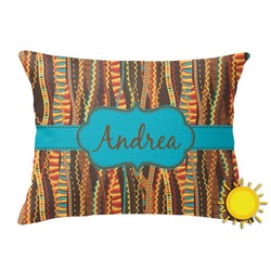 Tribal Ribbons Outdoor Throw Pillow (Rectangular) (Personalized)
