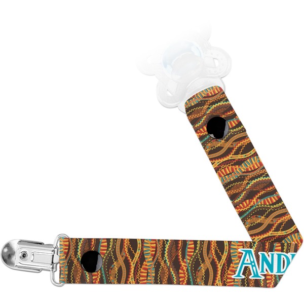 Custom Tribal Ribbons Pacifier Clip (Personalized)
