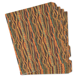 Tribal Ribbons Binder Tab Divider - Set of 5 (Personalized)