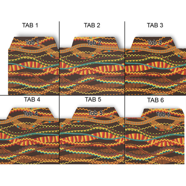 Tribal Ribbons Page Dividers - Set of 6 - Approval