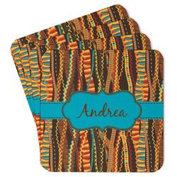 Tribal Ribbons Paper Coasters w/ Name or Text