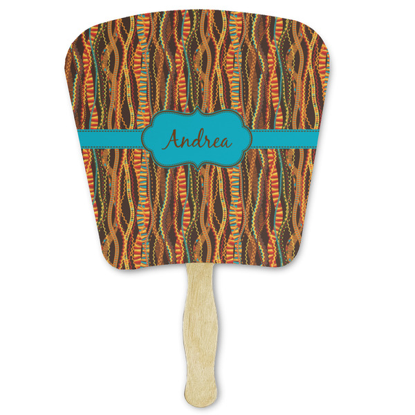 Custom Tribal Ribbons Paper Fan (Personalized)