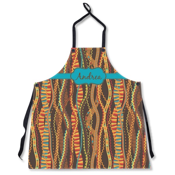 Custom Tribal Ribbons Apron Without Pockets w/ Name or Text