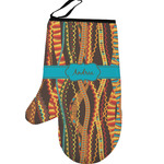 Tribal Ribbons Left Oven Mitt (Personalized)