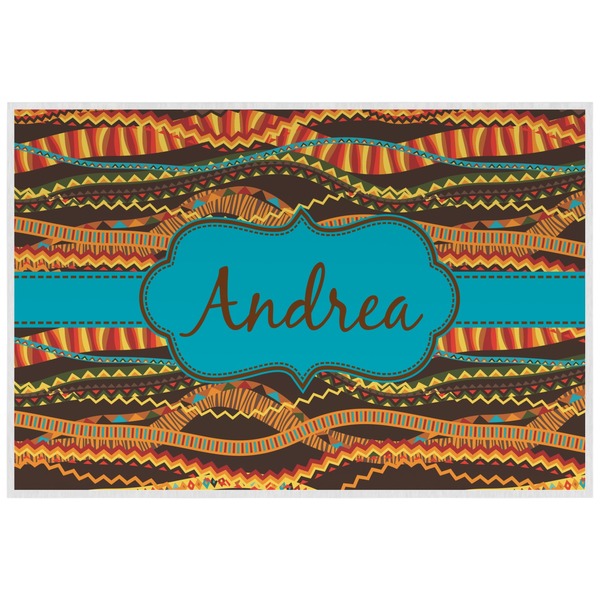 Tribal Ribbons Personalized Placemat (Back)
