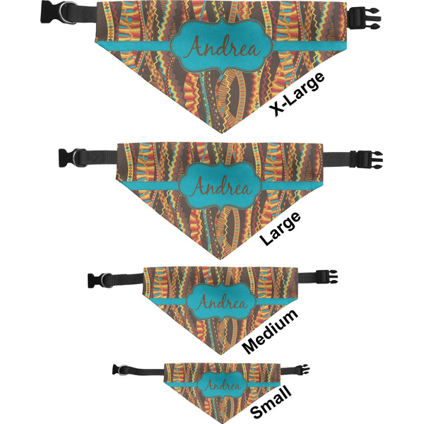 Tribal Ribbons Pet Bandana Sizes